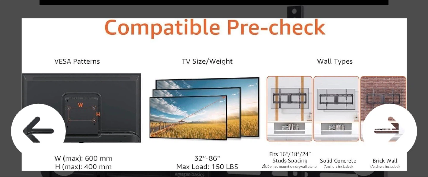 Amazon Basics TV Wall Mount