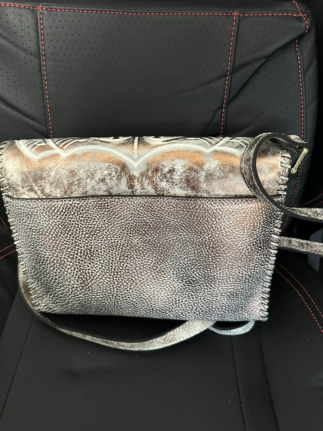 Patricia Nash crossbody bag with floral tooling - photo 5
