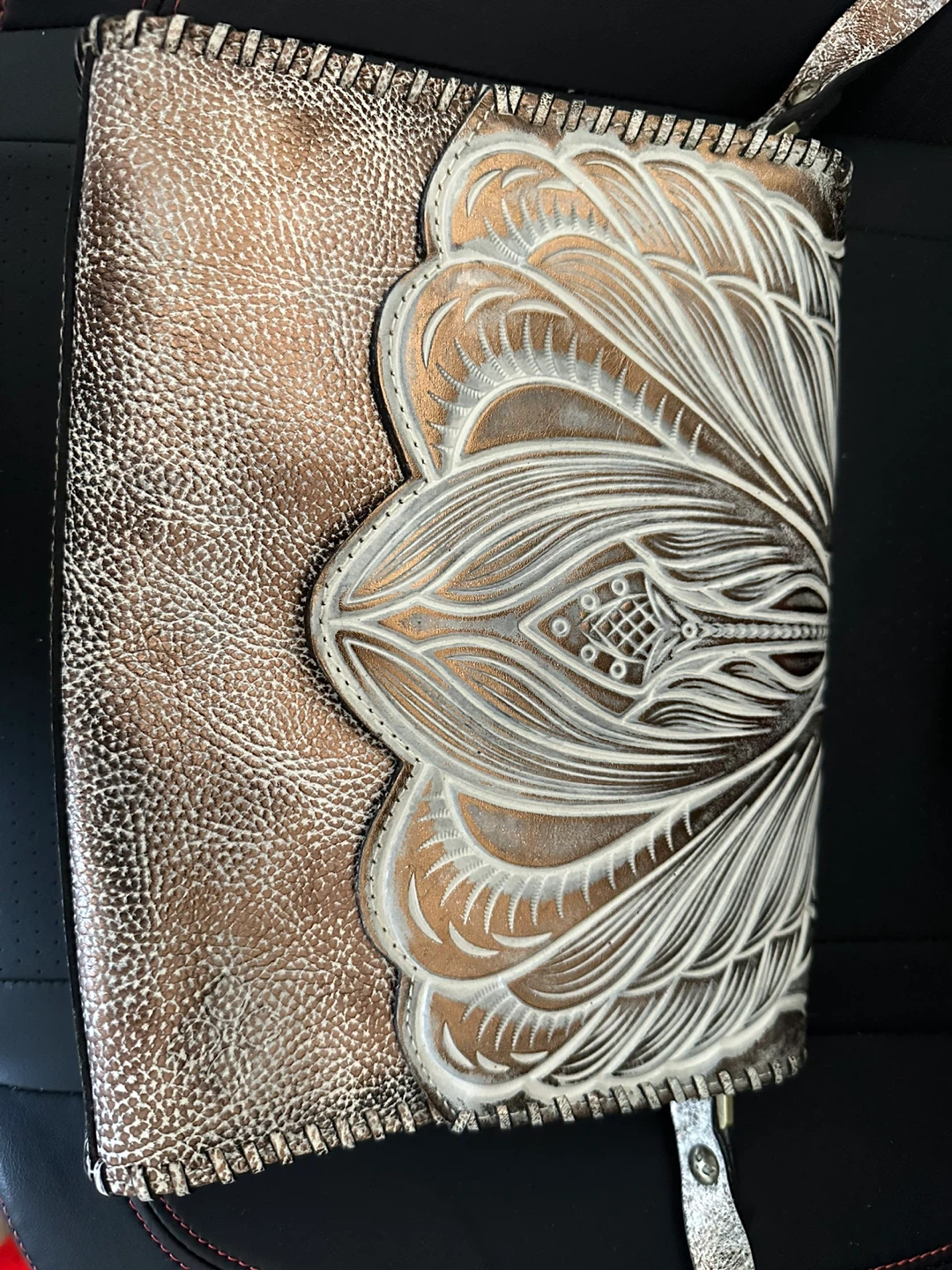 Patricia Nash crossbody bag with floral tooling - photo 2