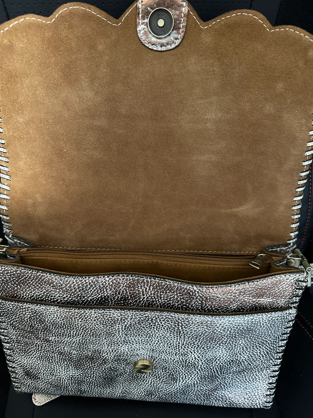 Patricia Nash crossbody bag with floral tooling - photo 4