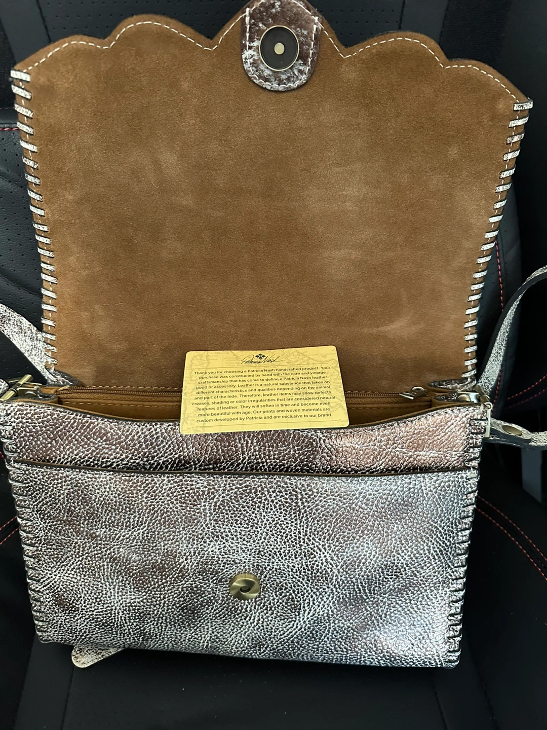 Patricia Nash crossbody bag with floral tooling - photo 3