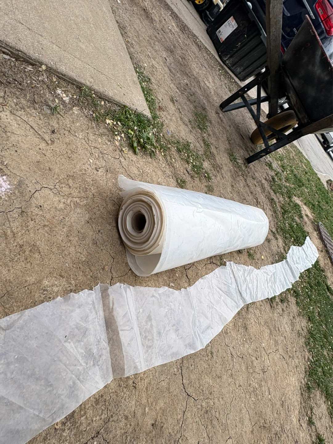 3/4 a roll of 8ft Polyurethane vapour barrier