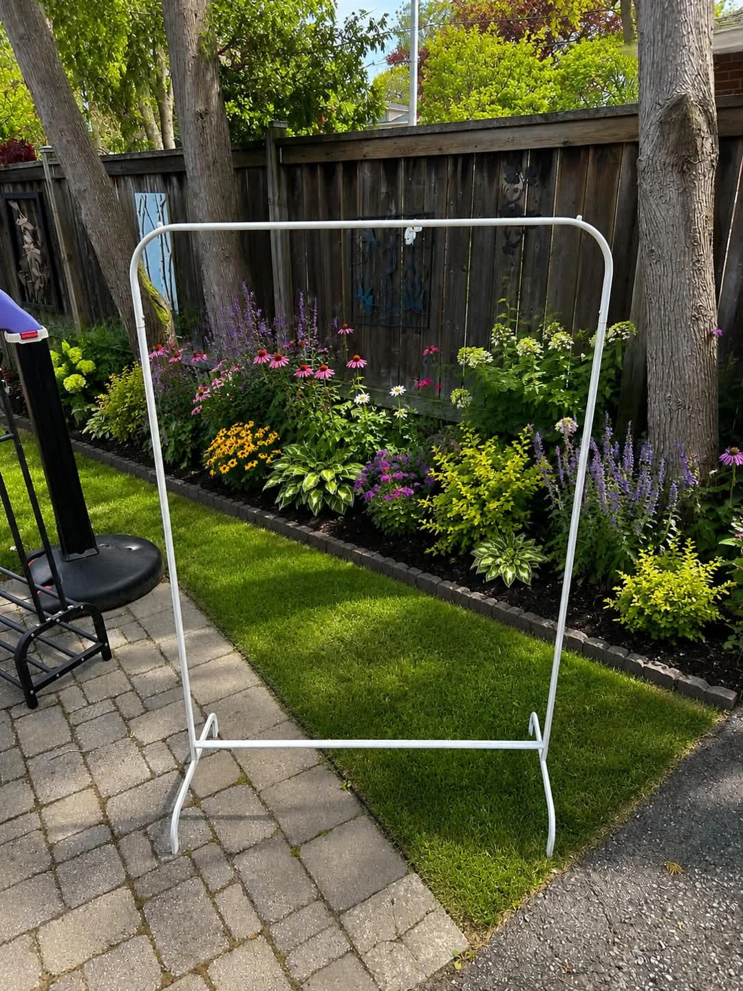 White Metal Garment Rack