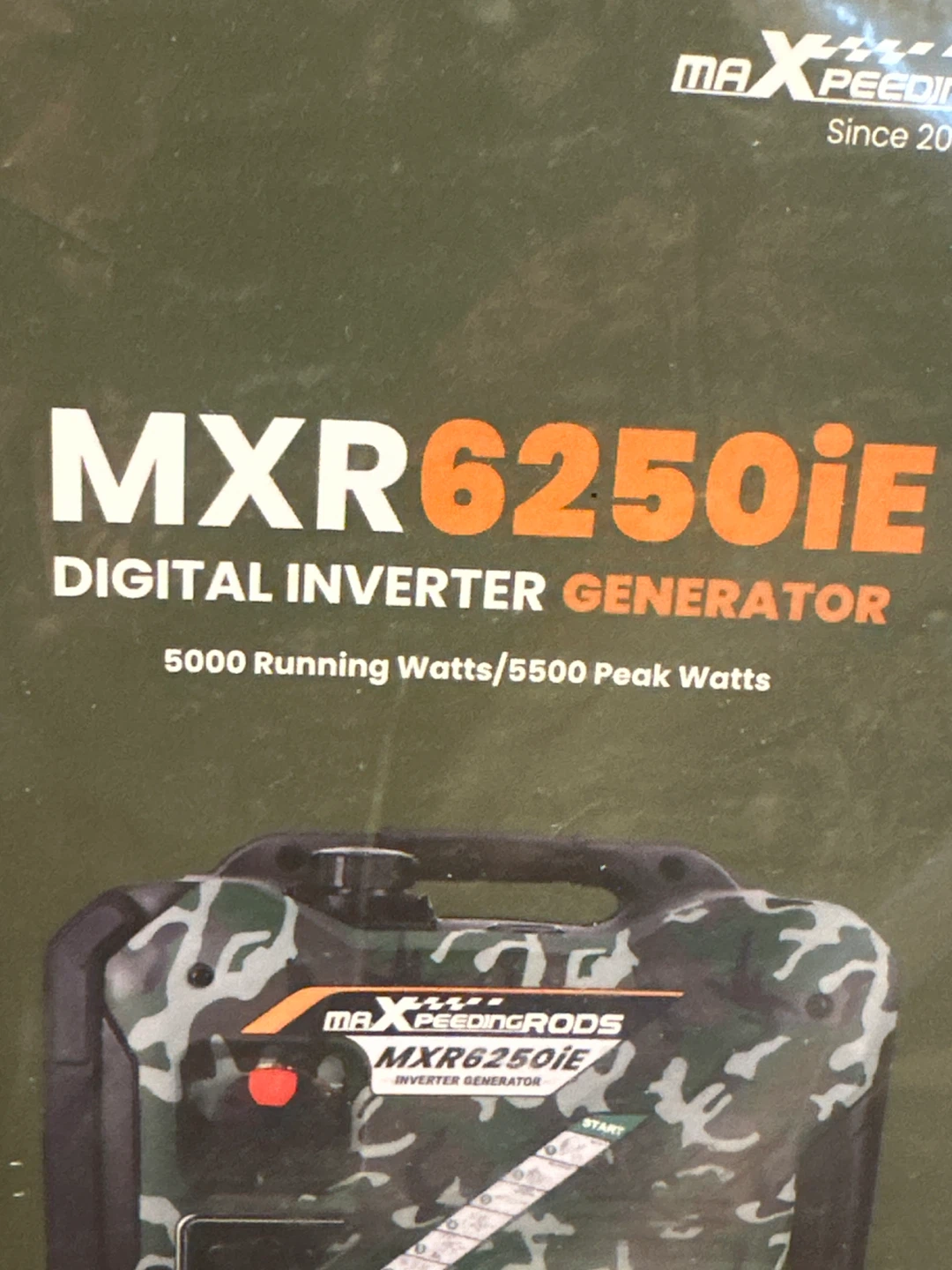 MAXPEEDINGRODS MXR6250IE Inverter Generator - photo 5