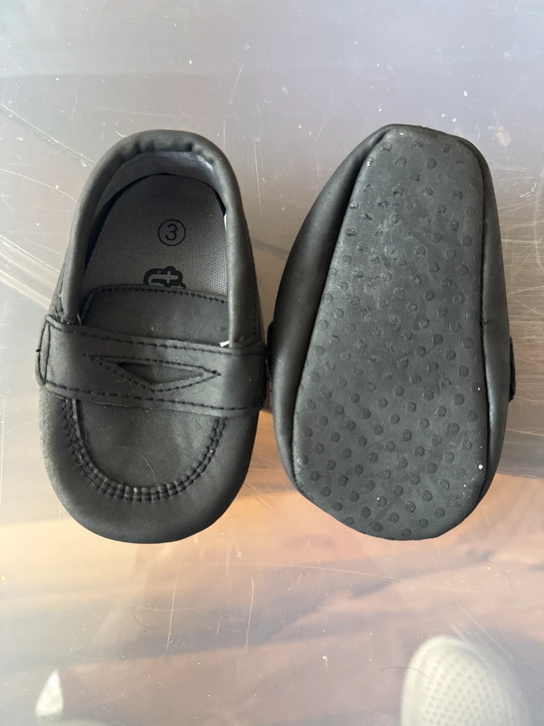 Black Baby Loafers Size 3