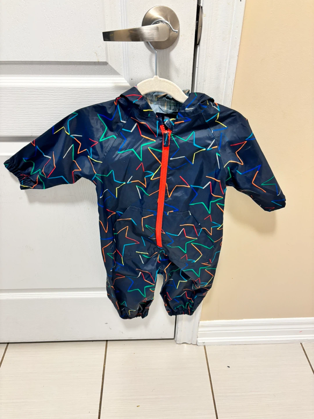 Baby/Toddler Rain Suit Navy with Stars - photo 2
