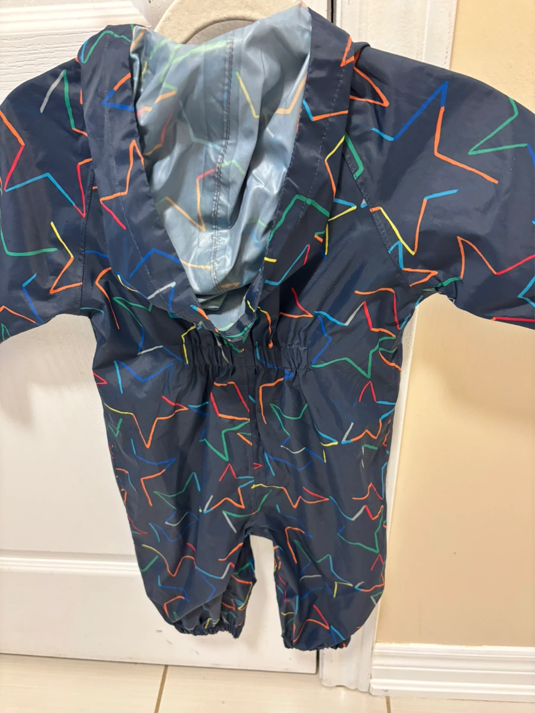 Baby/Toddler Rain Suit Navy with Stars