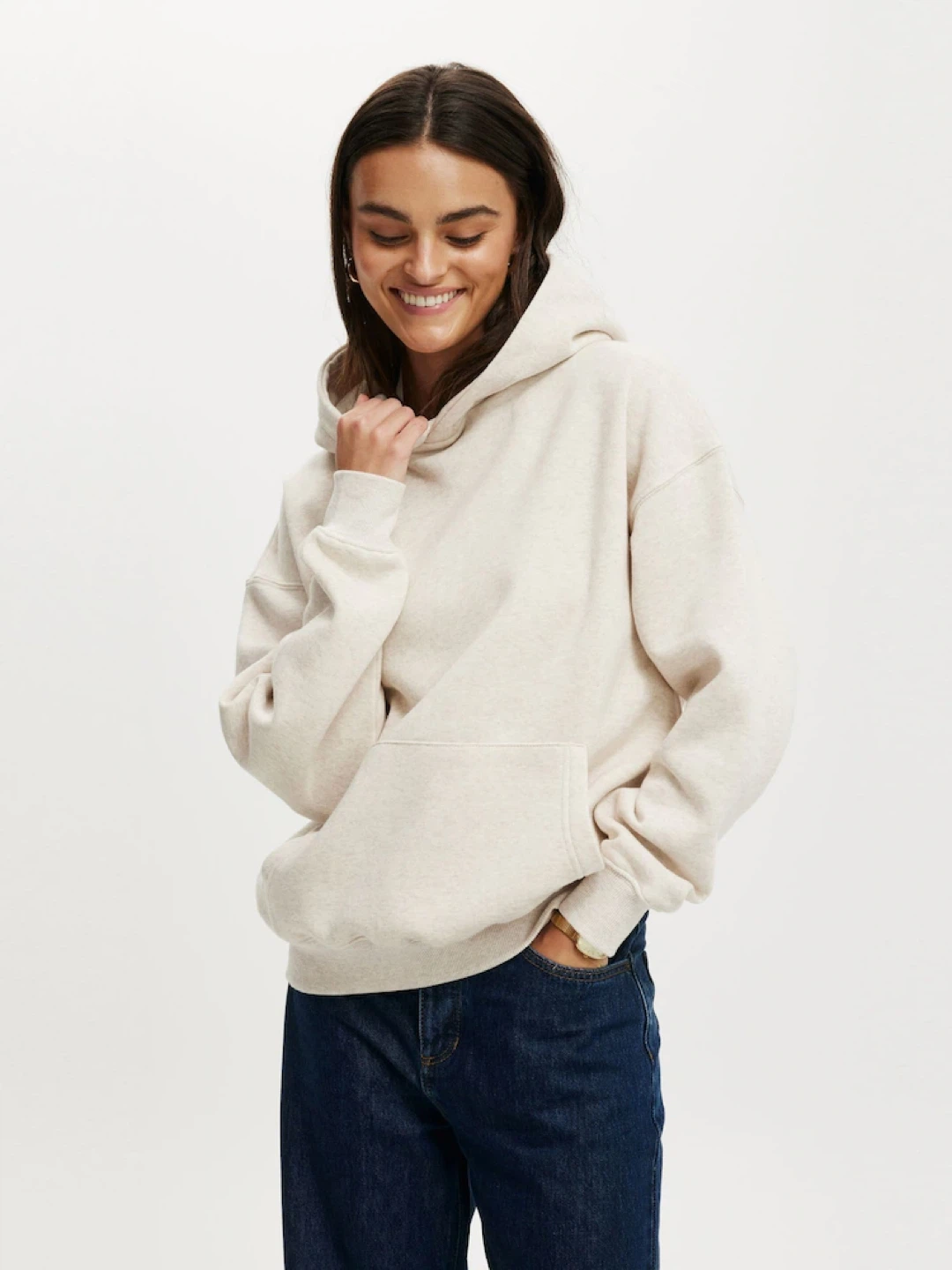 Forever 21 women’s cream hoodie size L