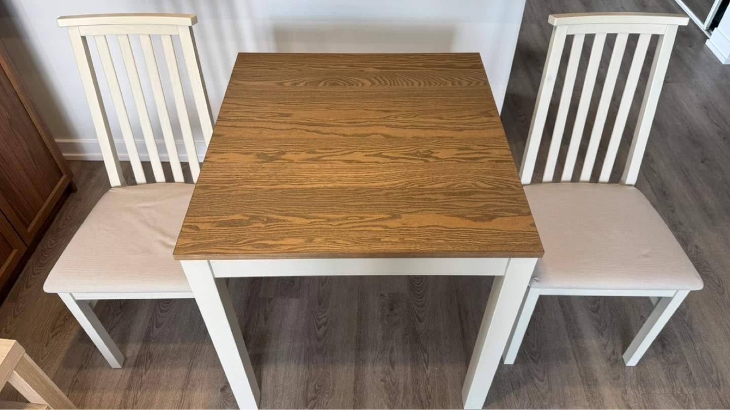 LIKE NEW (2 Months Old) - IKEA ALHULT Table & 2 Chairs - photo 2