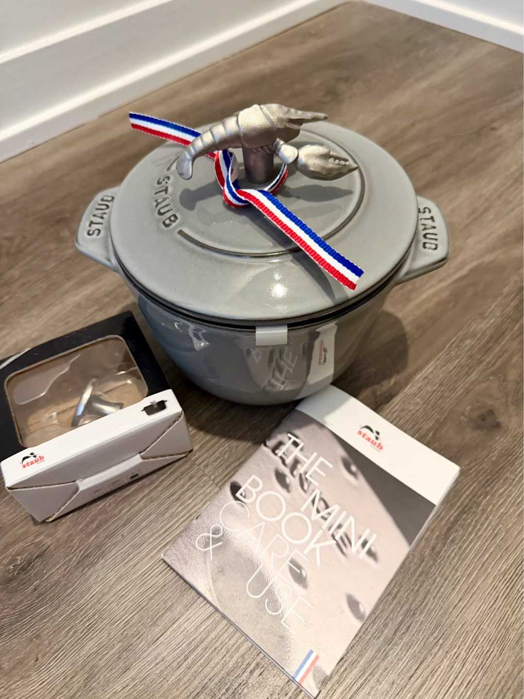 Staub Cast Iron RICE COCOTTES 16cm Grey Dutch oven free handle - photo 2