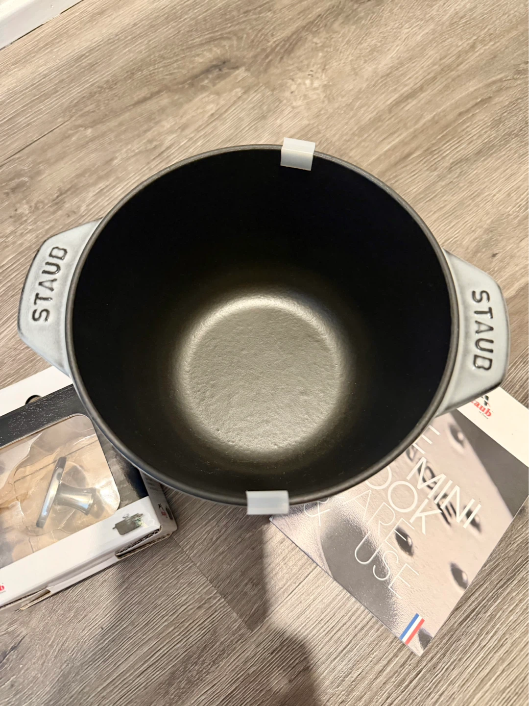 Staub Cast Iron RICE COCOTTES 16cm Grey Dutch oven free handle - photo 3