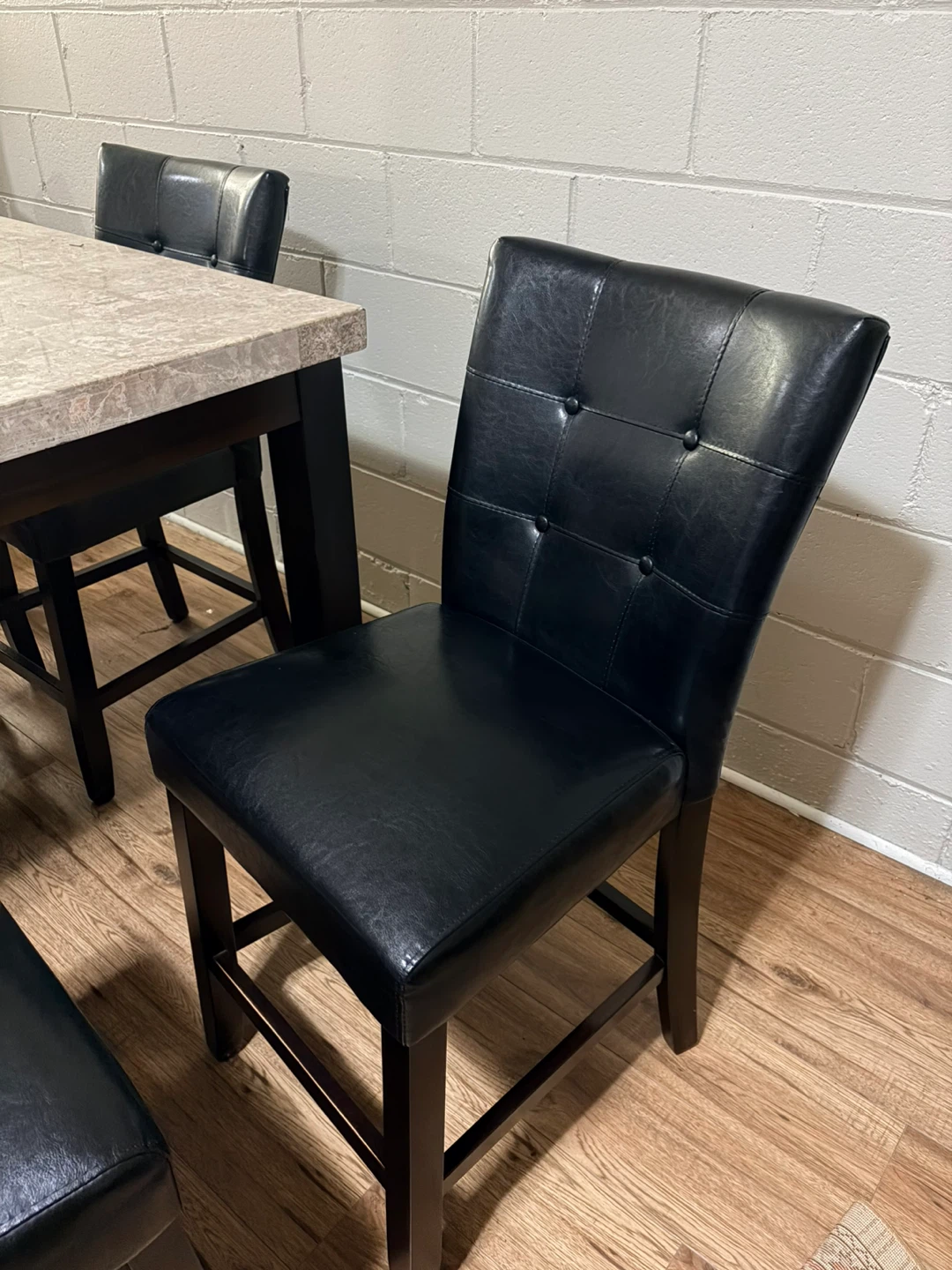 Counter Height Marble Dining Table and 6 Chairs - photo 4