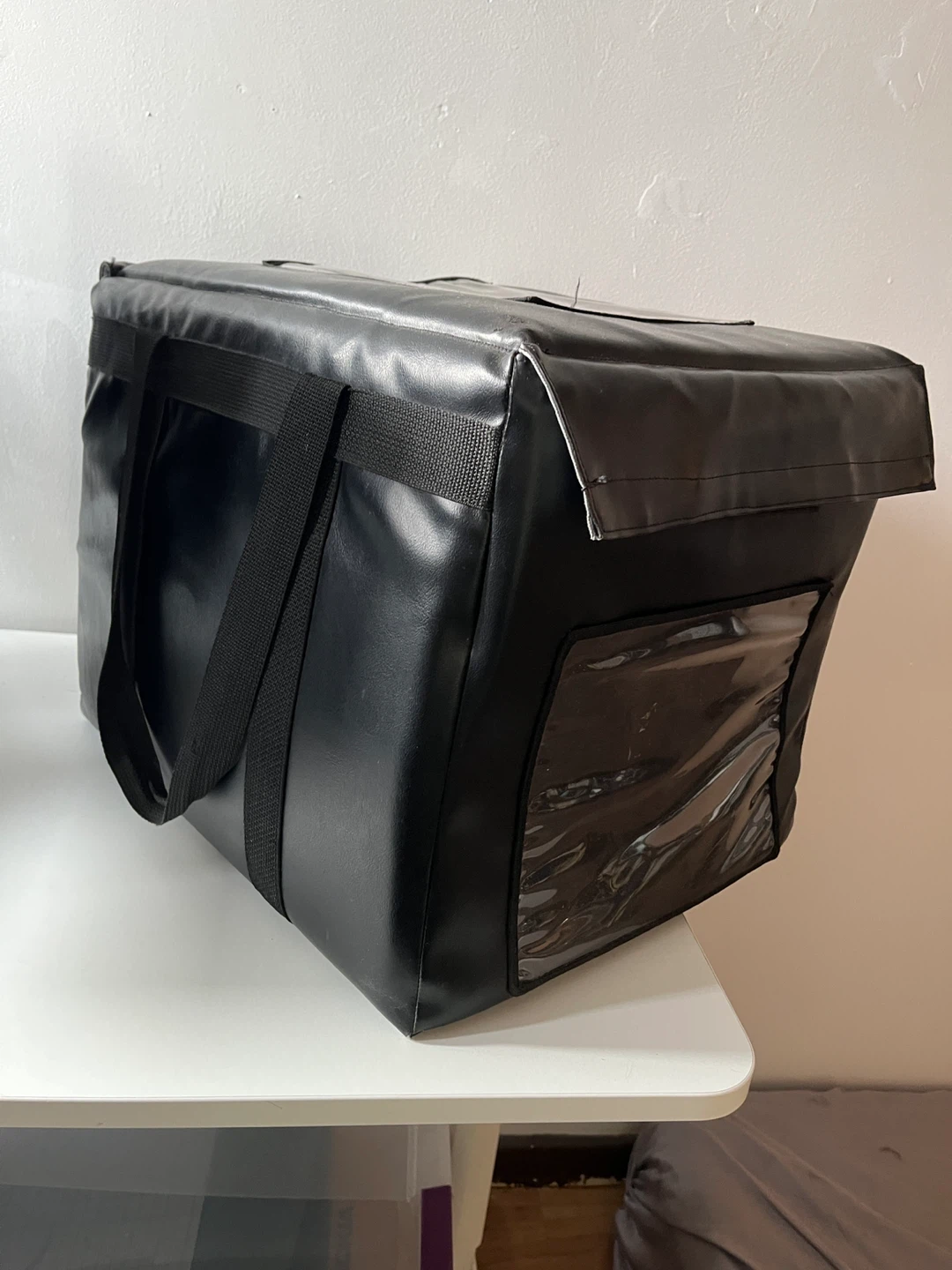 Black Insulated Food Delivery Bag