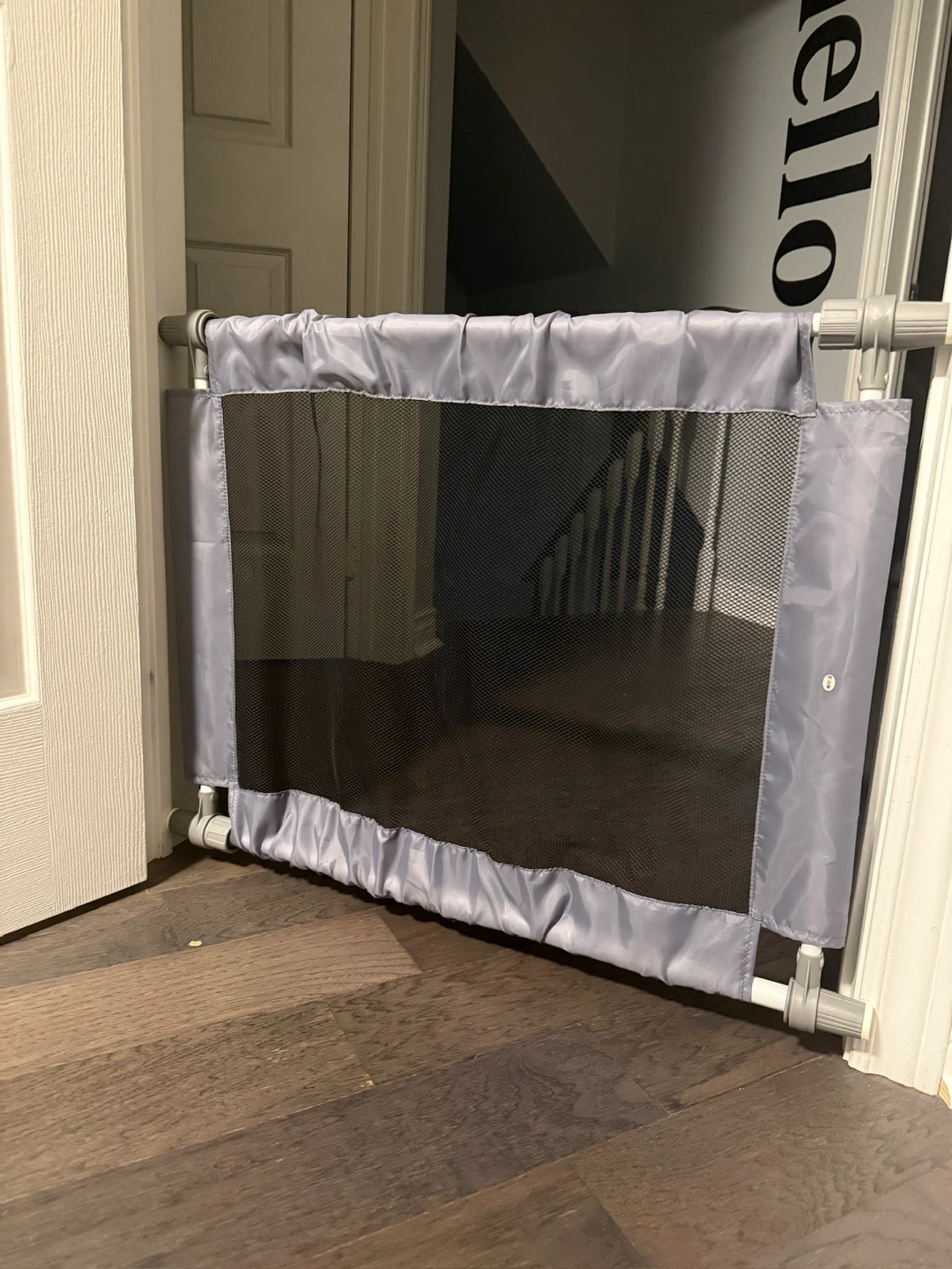 Grey Mesh Baby Safety Gate