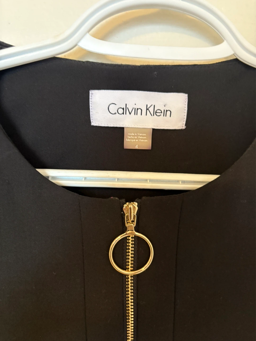 Calvin Klein Black Zip-Front Jacket - Size 4 - photo 2