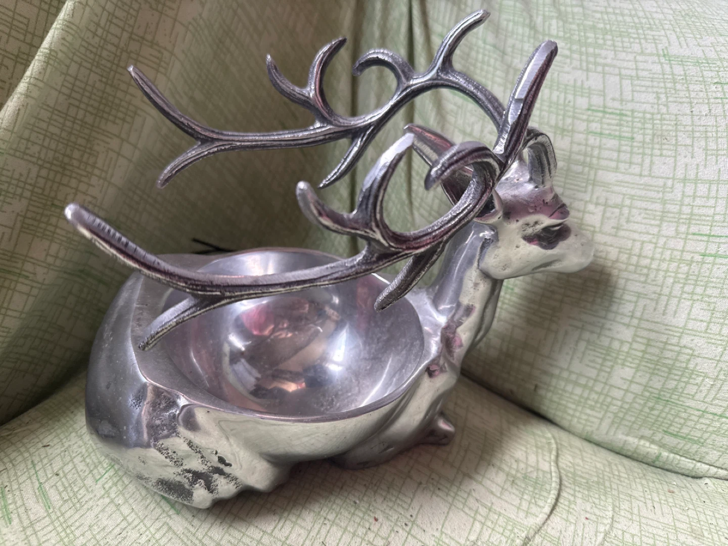 Silver Deer Ashtray or Trinket Dish