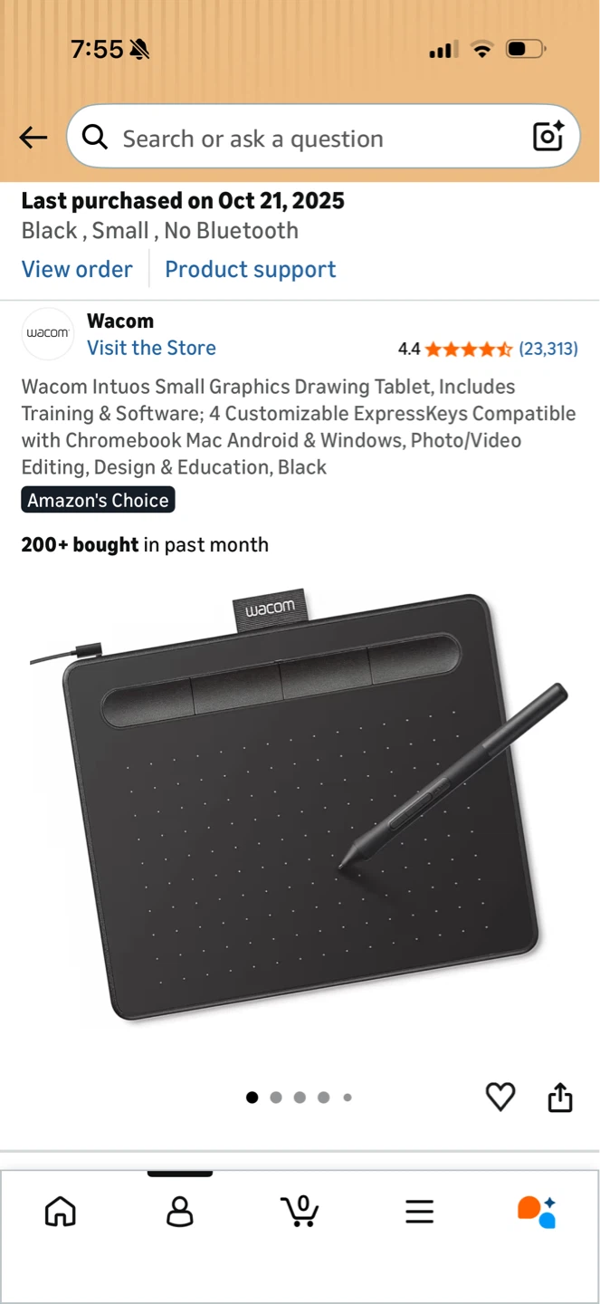 Wacom Intuos Small Graphics Drawing Tablet