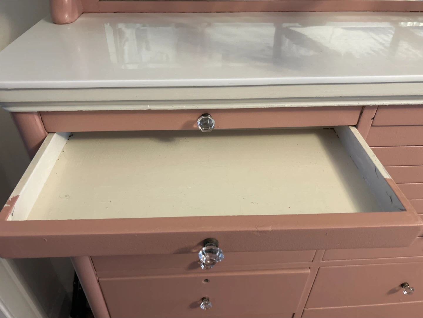 Pink Dental Cabinet with Glass Doors and Many Drawers - photo 4