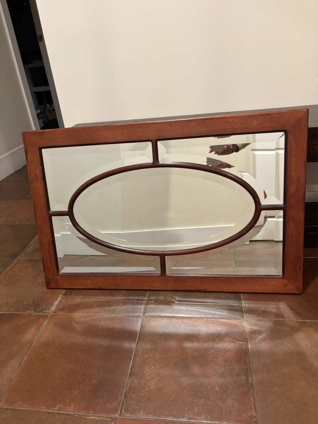 Wood Framed Oval Accent Mirror - photo 2