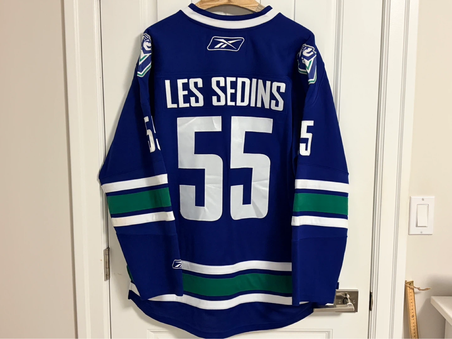 Authentic Reebok Canucks Henrik Daniel Les Sedins Jersey XXL