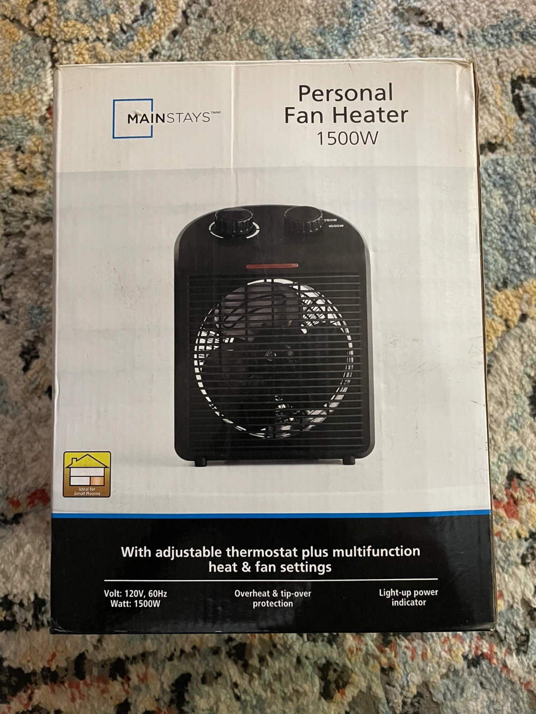 Mainstays Personal Fan Heater 1500W
