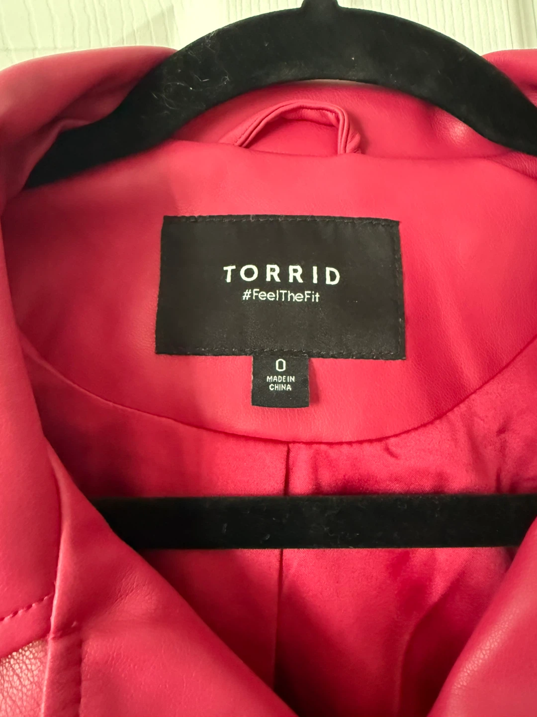 Torrid Faux Leather Moto Jacket Pink Size L - photo 3