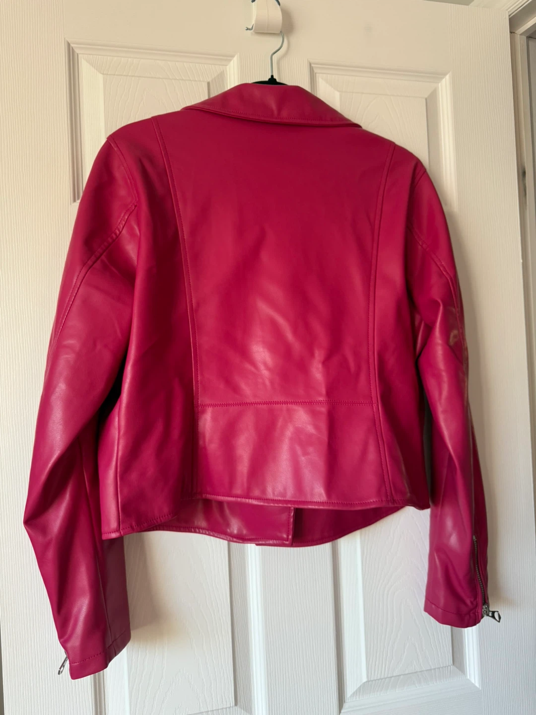 Torrid Faux Leather Moto Jacket Pink Size L - photo 2