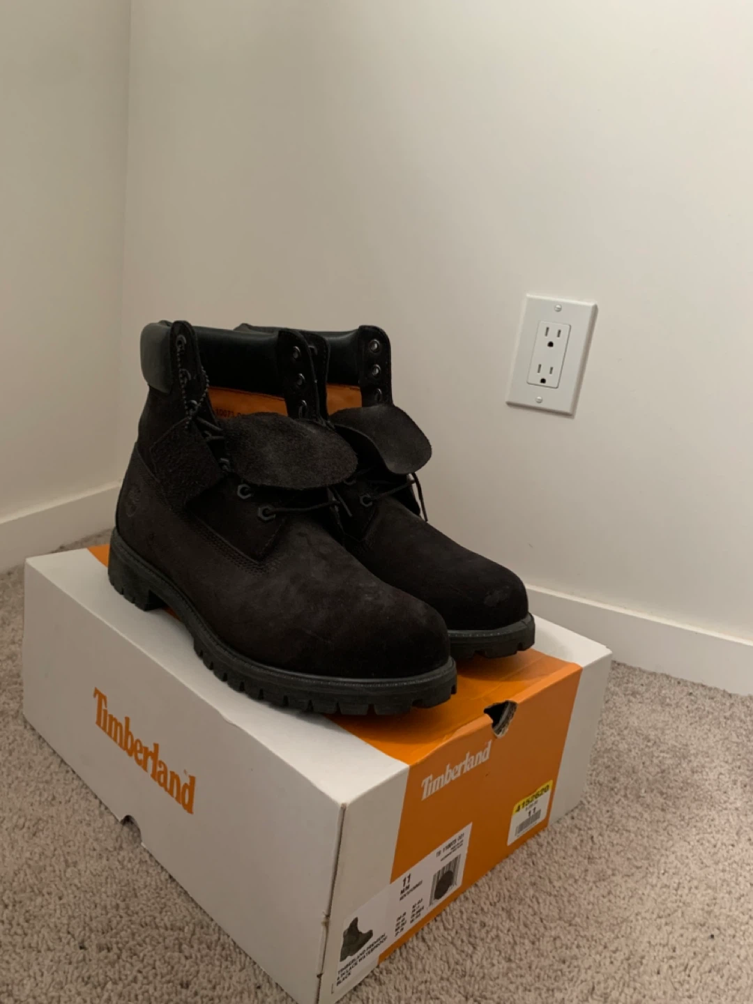 Timberland Black Suede Boots Size 11 - photo 3