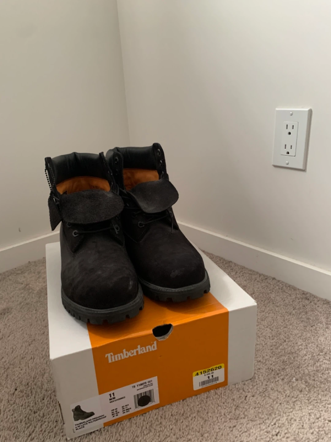 Timberland Black Suede Boots Size 11