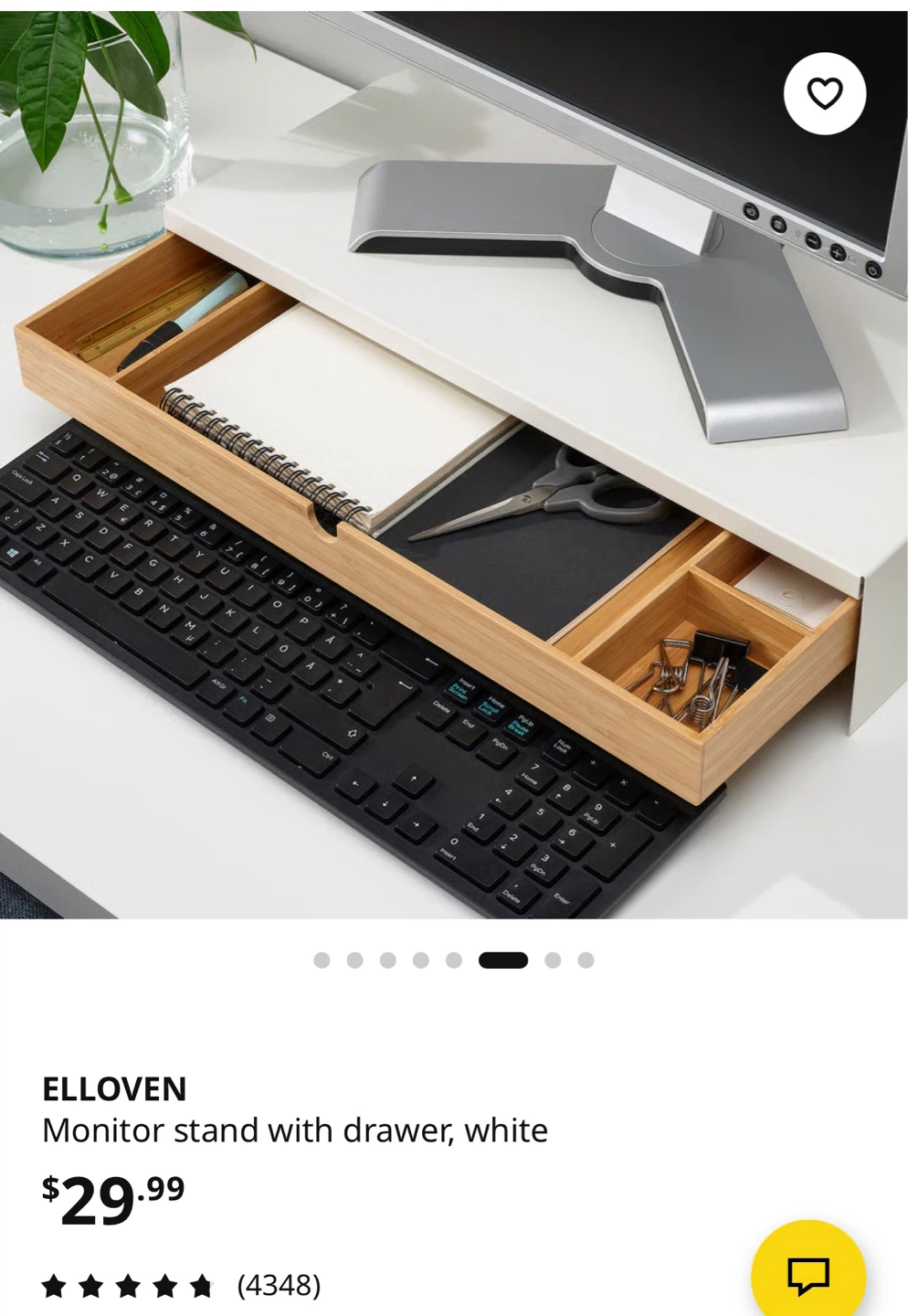 IKEA ELLOVEN Monitor Stand with Drawer - Anthracite - photo 3