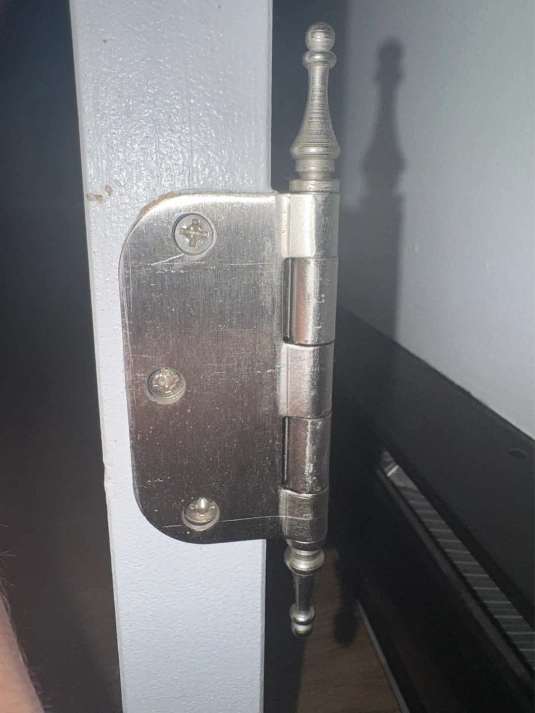 White Interior Door with Lever Handle and Hinges - photo 3