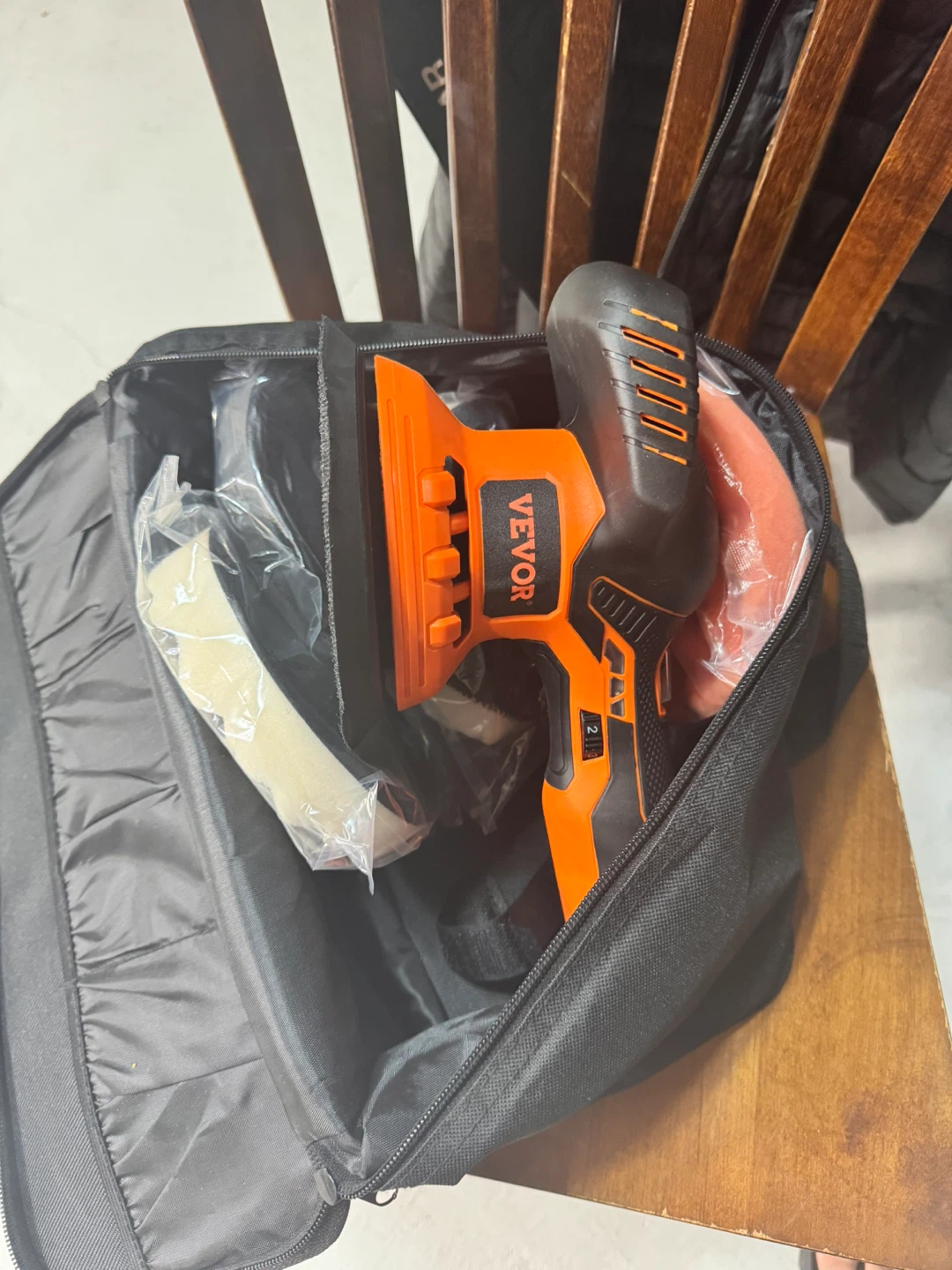 Brand New Vevor Orange Detailing Sander with Accessories