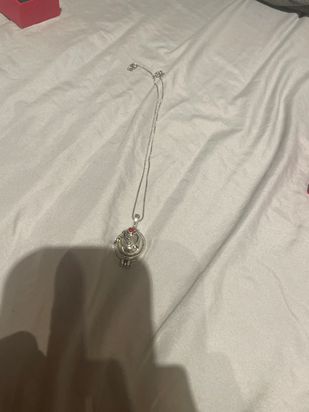 Silver Tone Locket Necklace