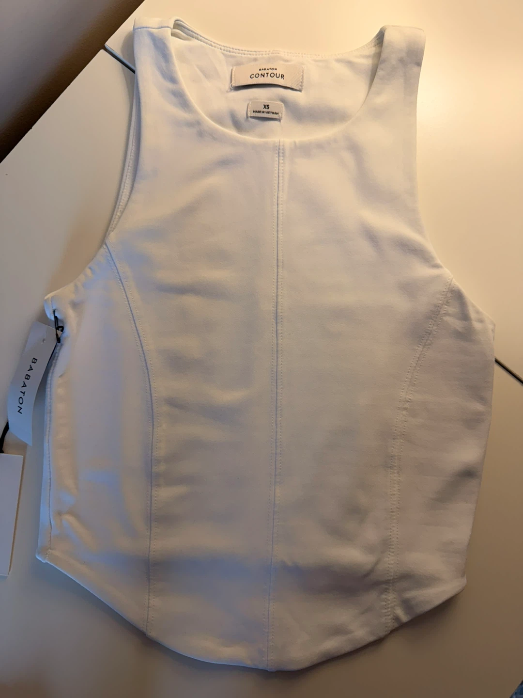 Babaton Contour White Tank Top XS