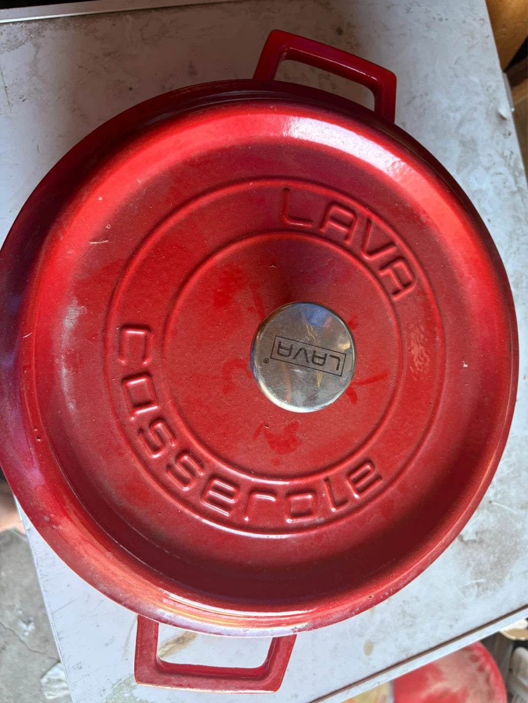 Lava 32cm Red Cast Iron Dutch Oven Casserole Dish - photo 2