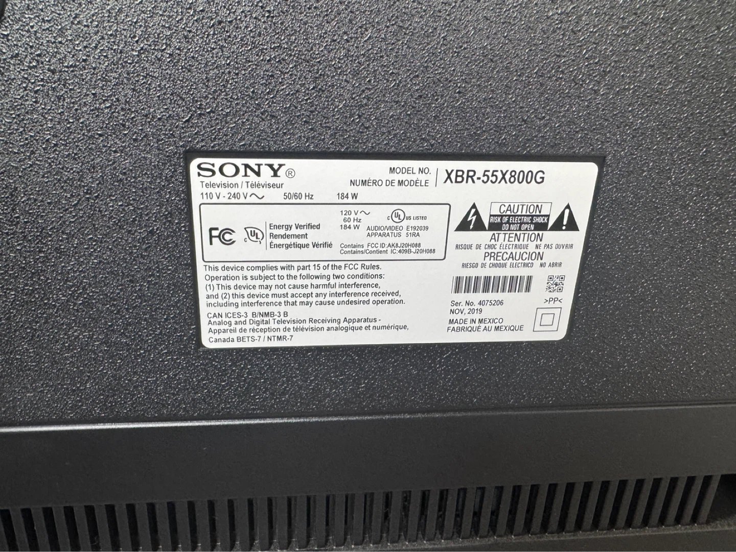Sony Bravia XBR-55X800G 55" 4K UHD HDR Smart TV - photo 3