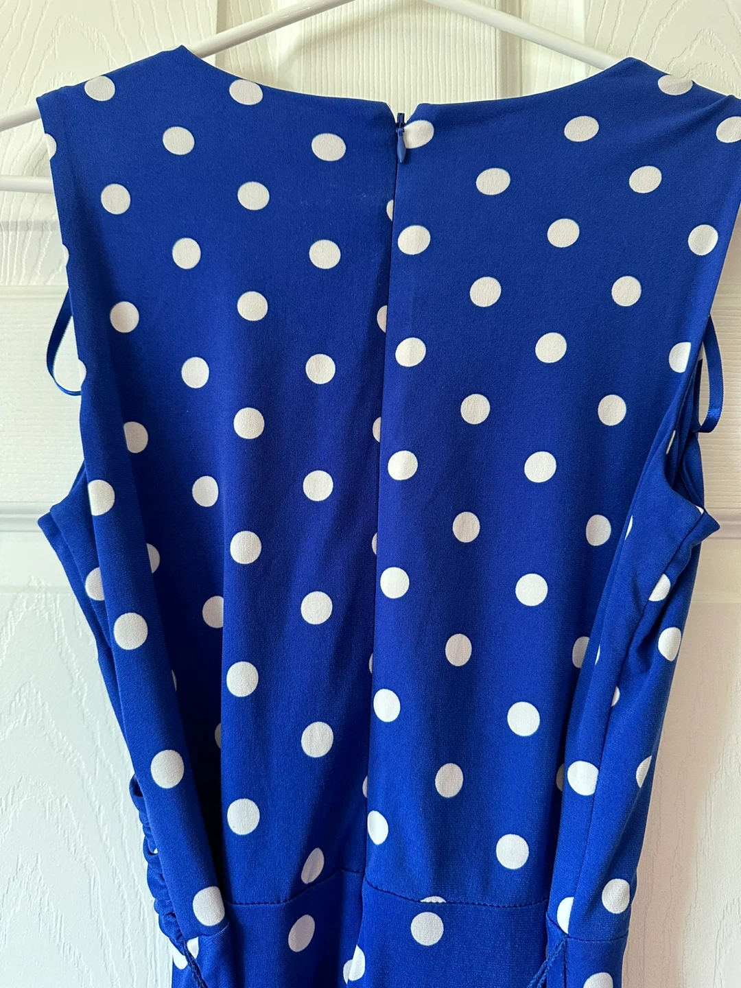 Laura Petites Blue Polka Dot Dress Size 4 - photo 3
