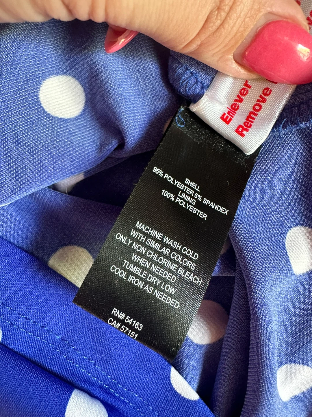Laura Petites Blue Polka Dot Dress Size 4 - photo 5