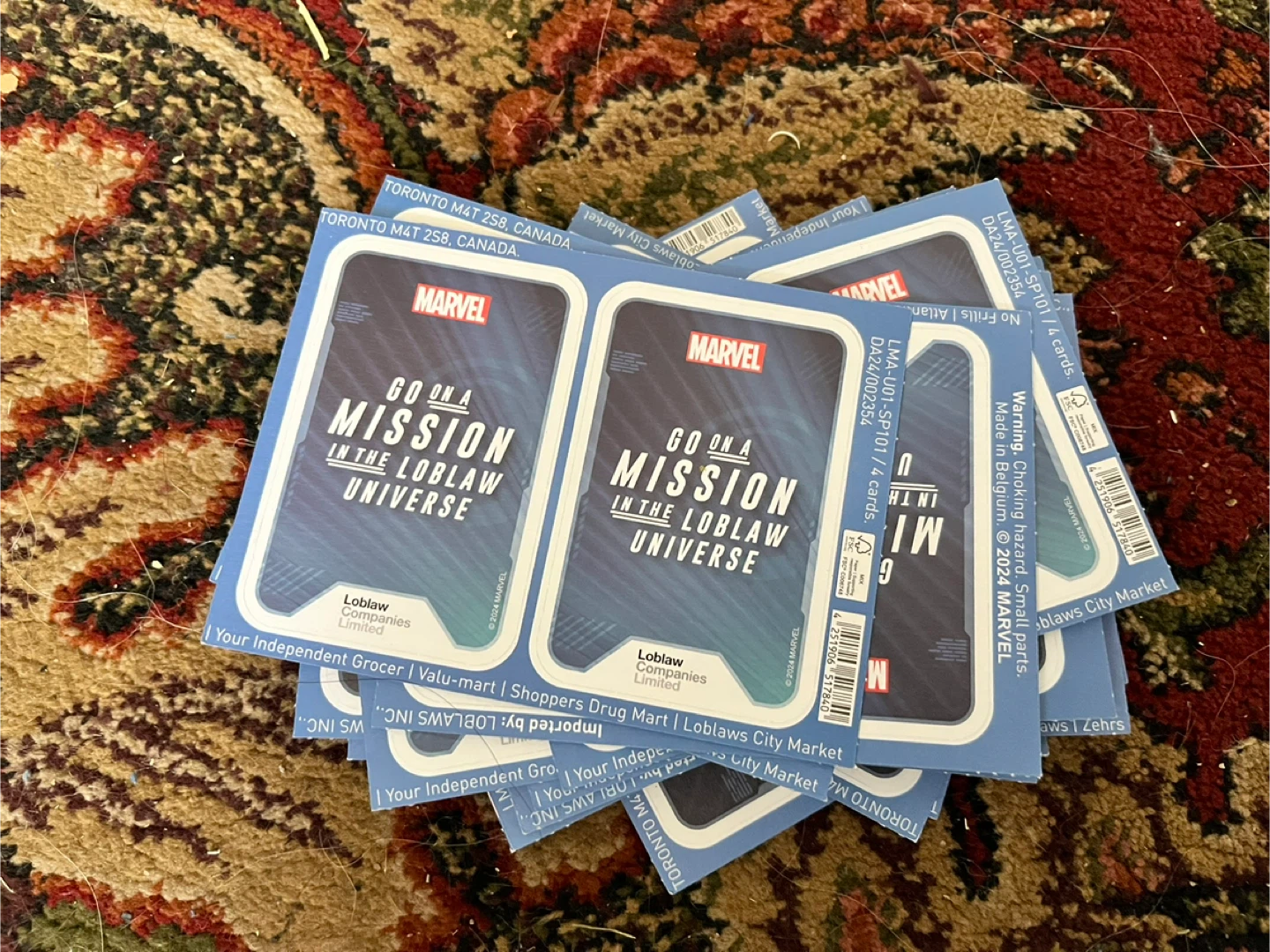 Marvel Loblaw Universe Mission Cards - 4 Cards