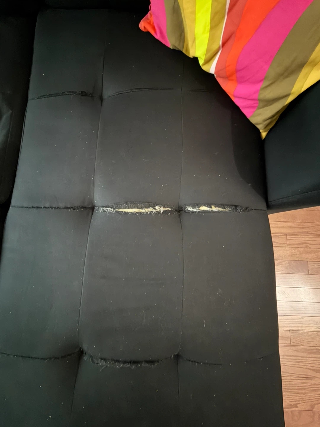 Black Sectional Sofa Bed with Storage - photo 4