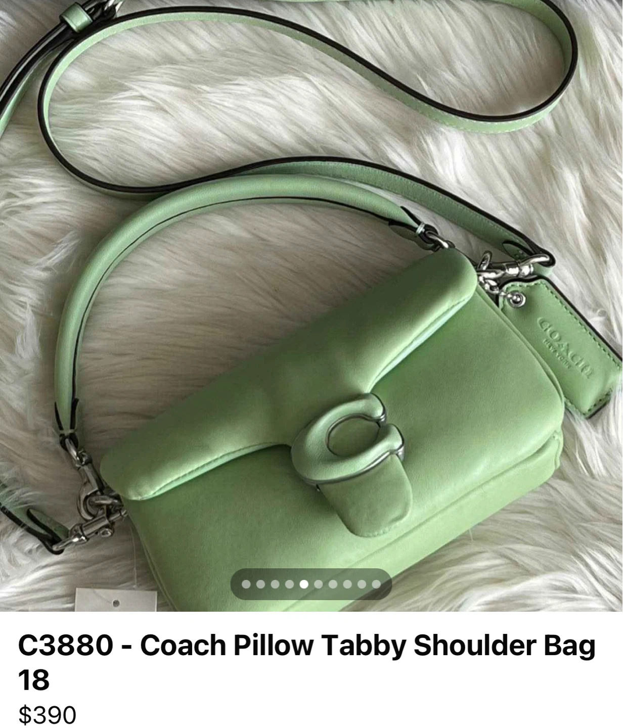 Coach Pillow Tabby Shoulder Bag 18 - Light Green