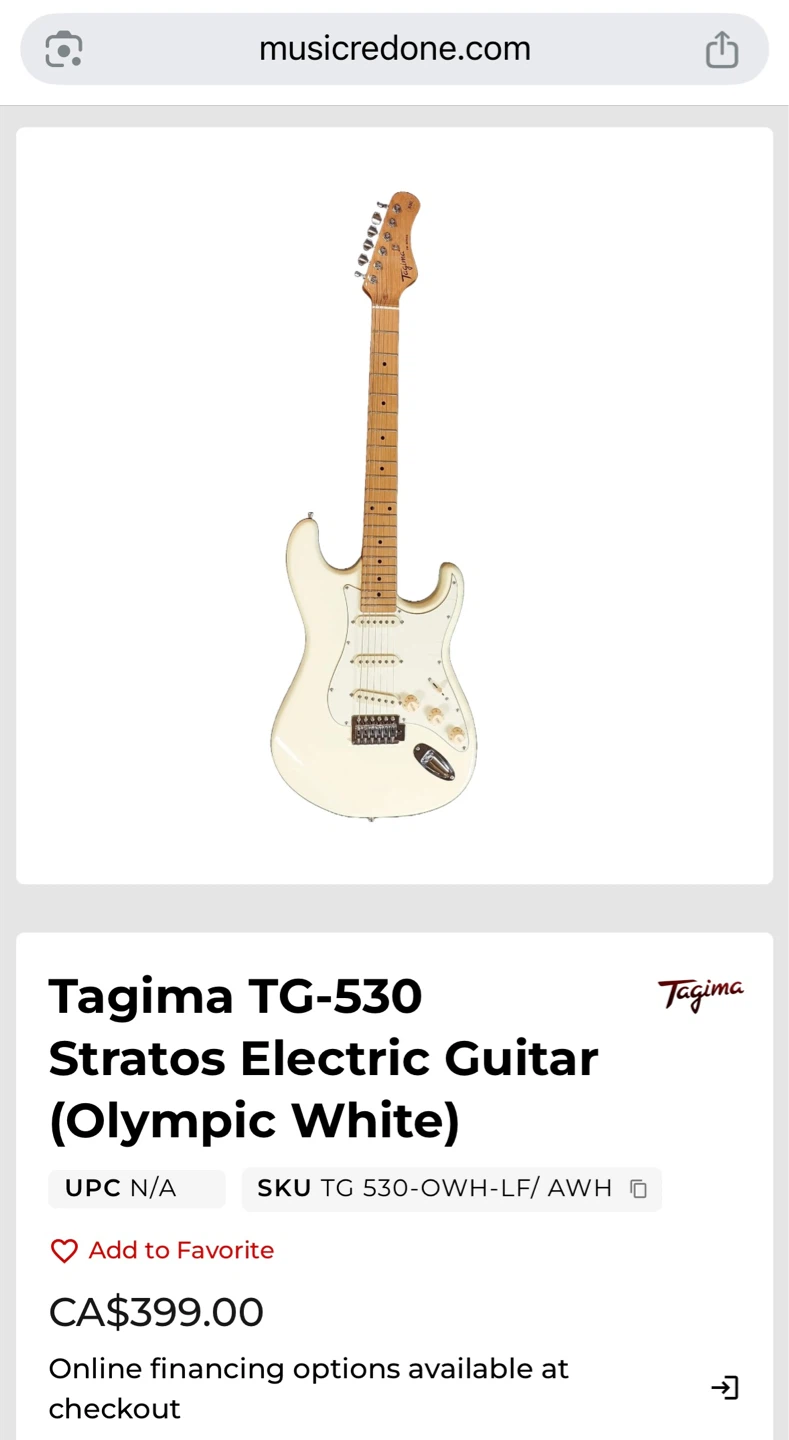 Tagima TG-530 Electric Guitar with Wayfinder Gig Bag & Freebies - photo 2