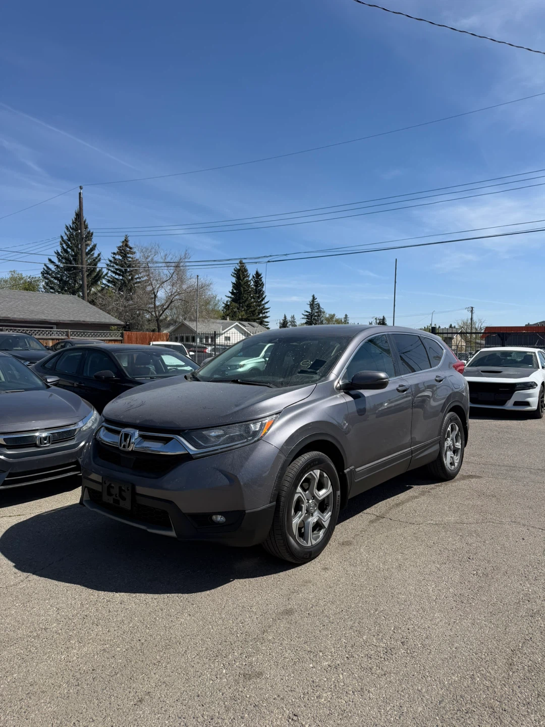 Grey Honda CR-V SUV