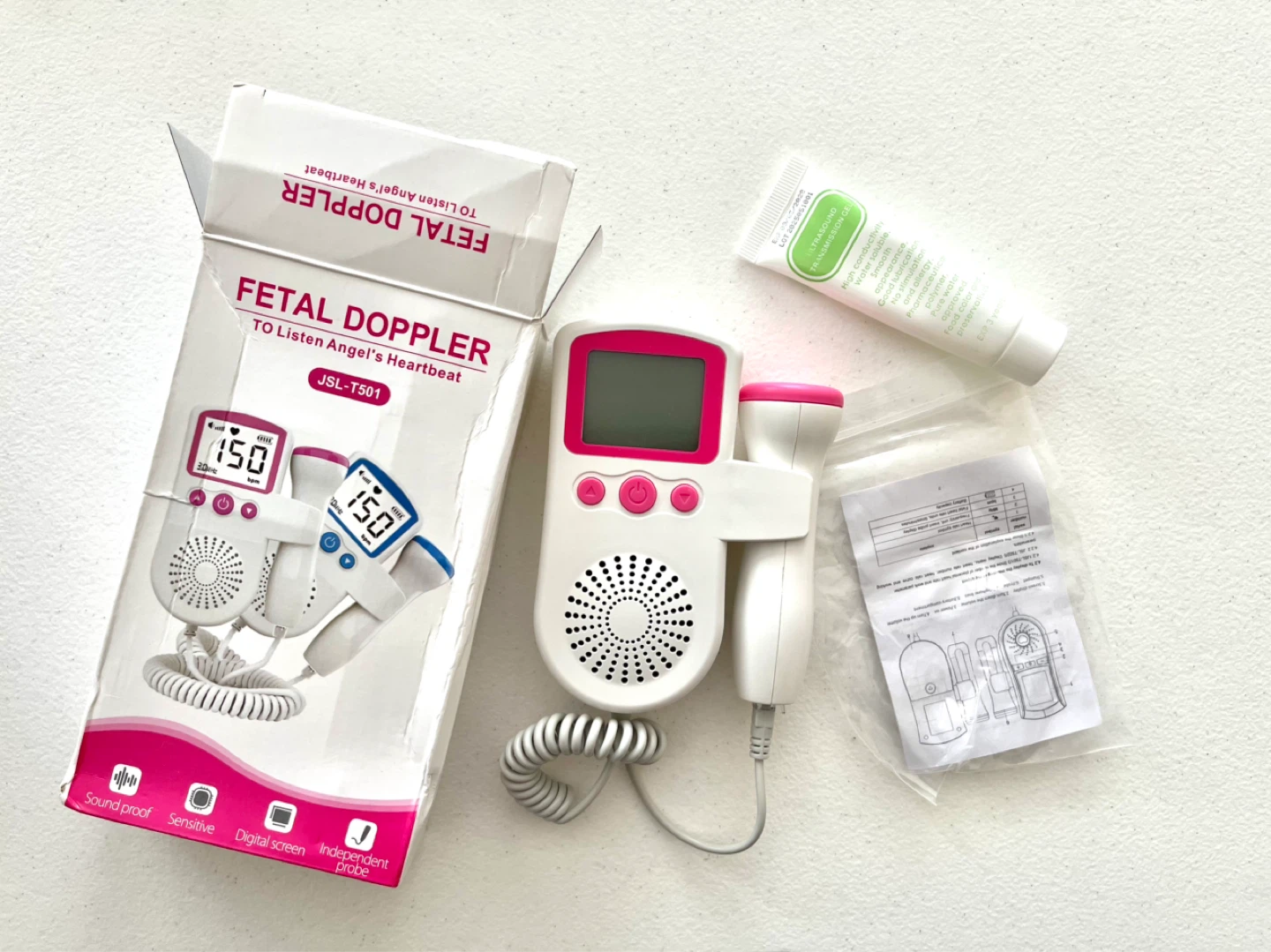 Fetal Doppler JSL-T501 for listening to baby's heartbeat