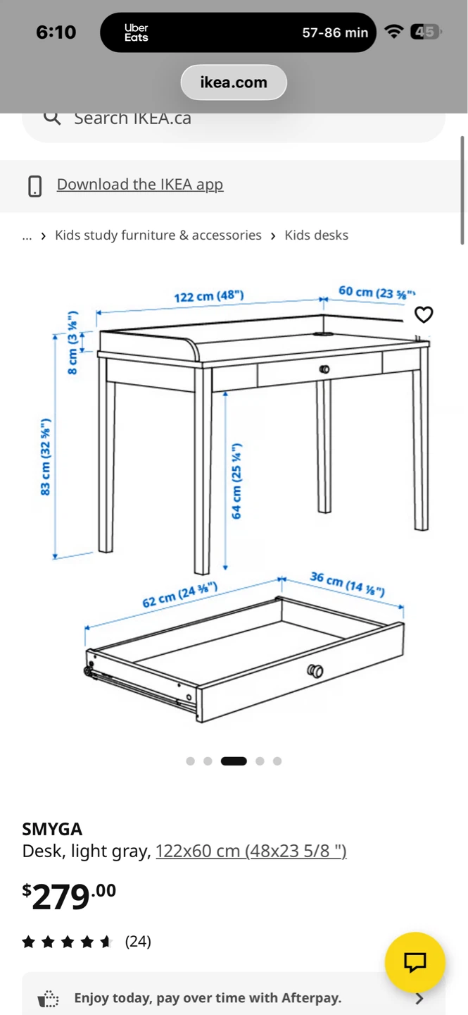 IKEA SMYGA Desk - Light Gray - photo 2