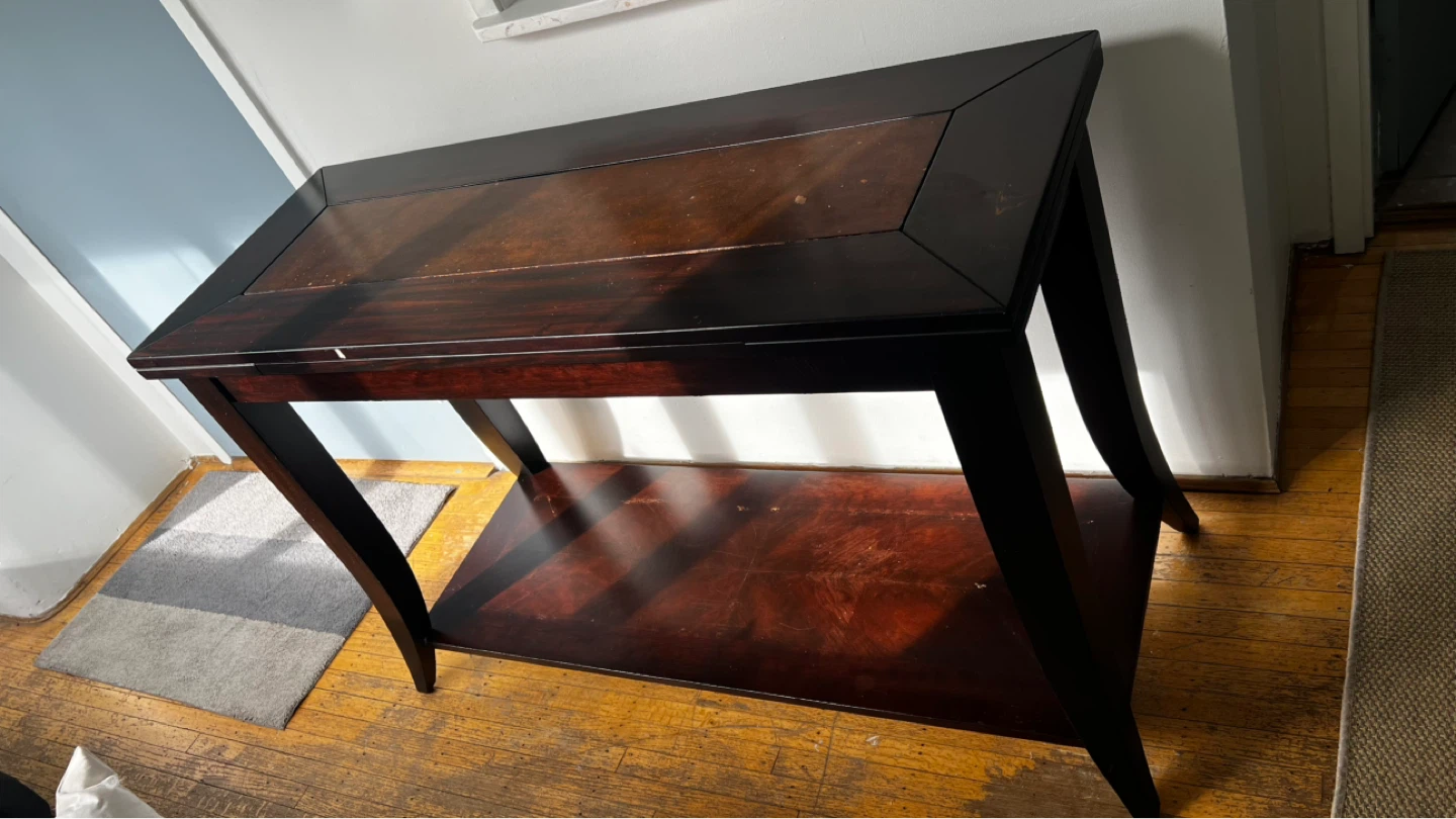 Dark Wood Coffee Table and high table set