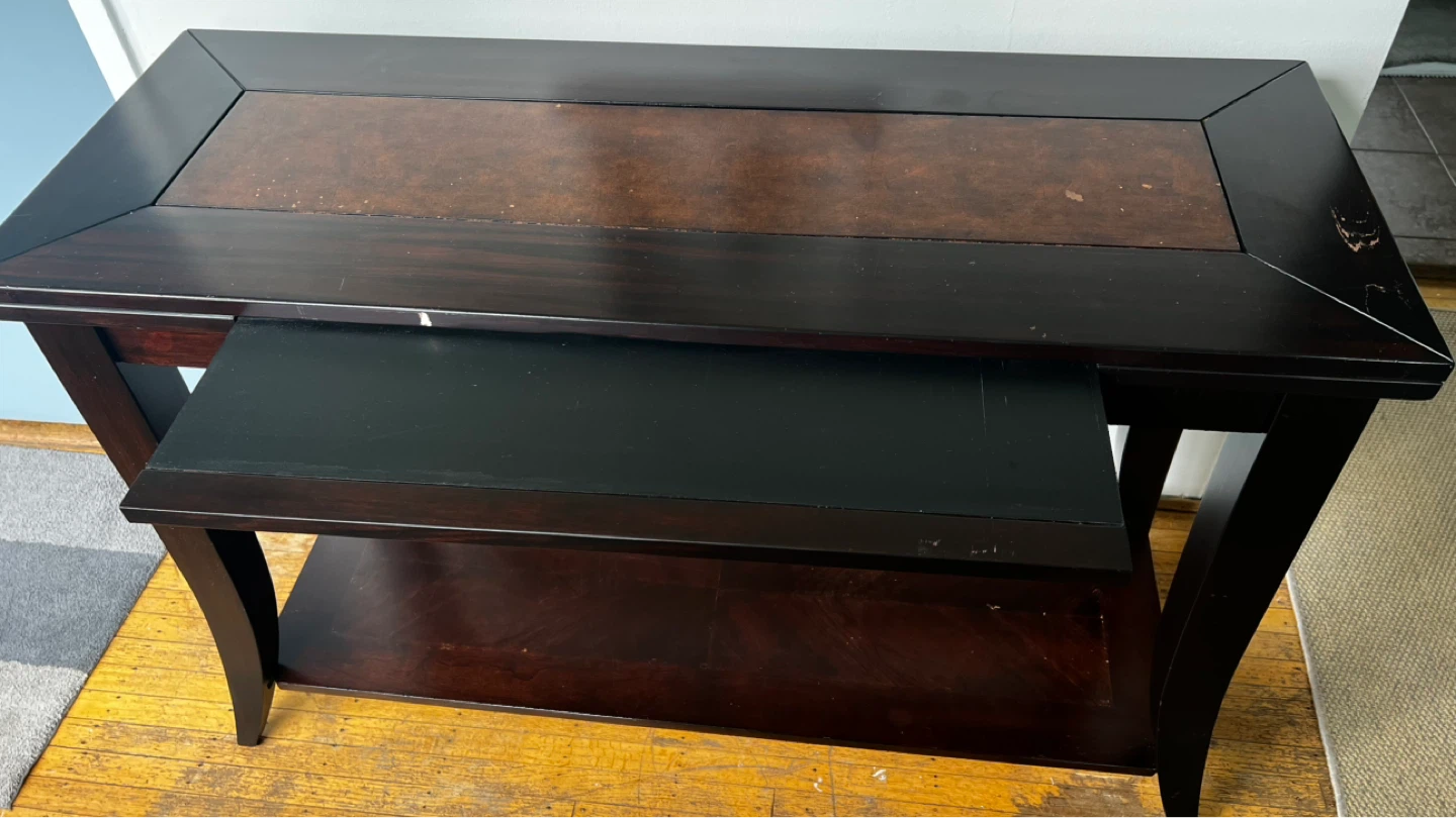 Dark Wood Coffee Table and high table set - photo 2
