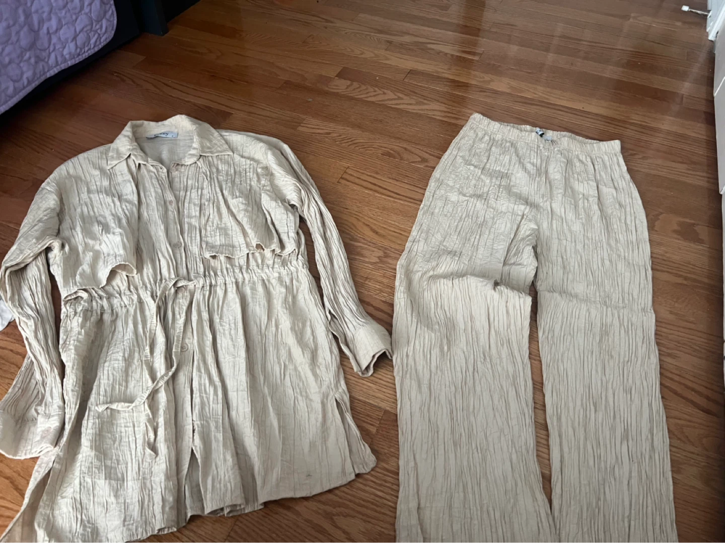 Nessa Women's Green & White Tracksuit Set - Size Medium