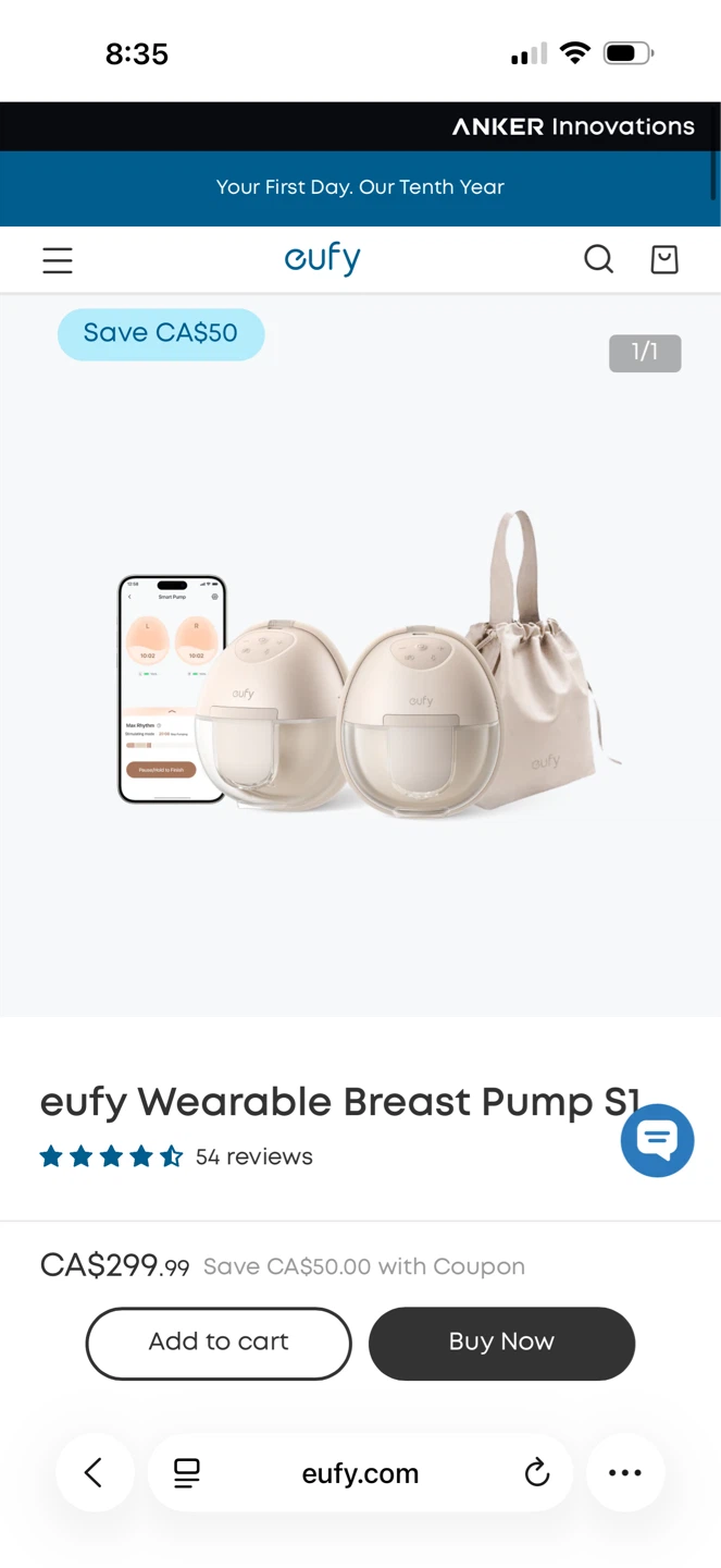eufy Wearable Breast Pump S1