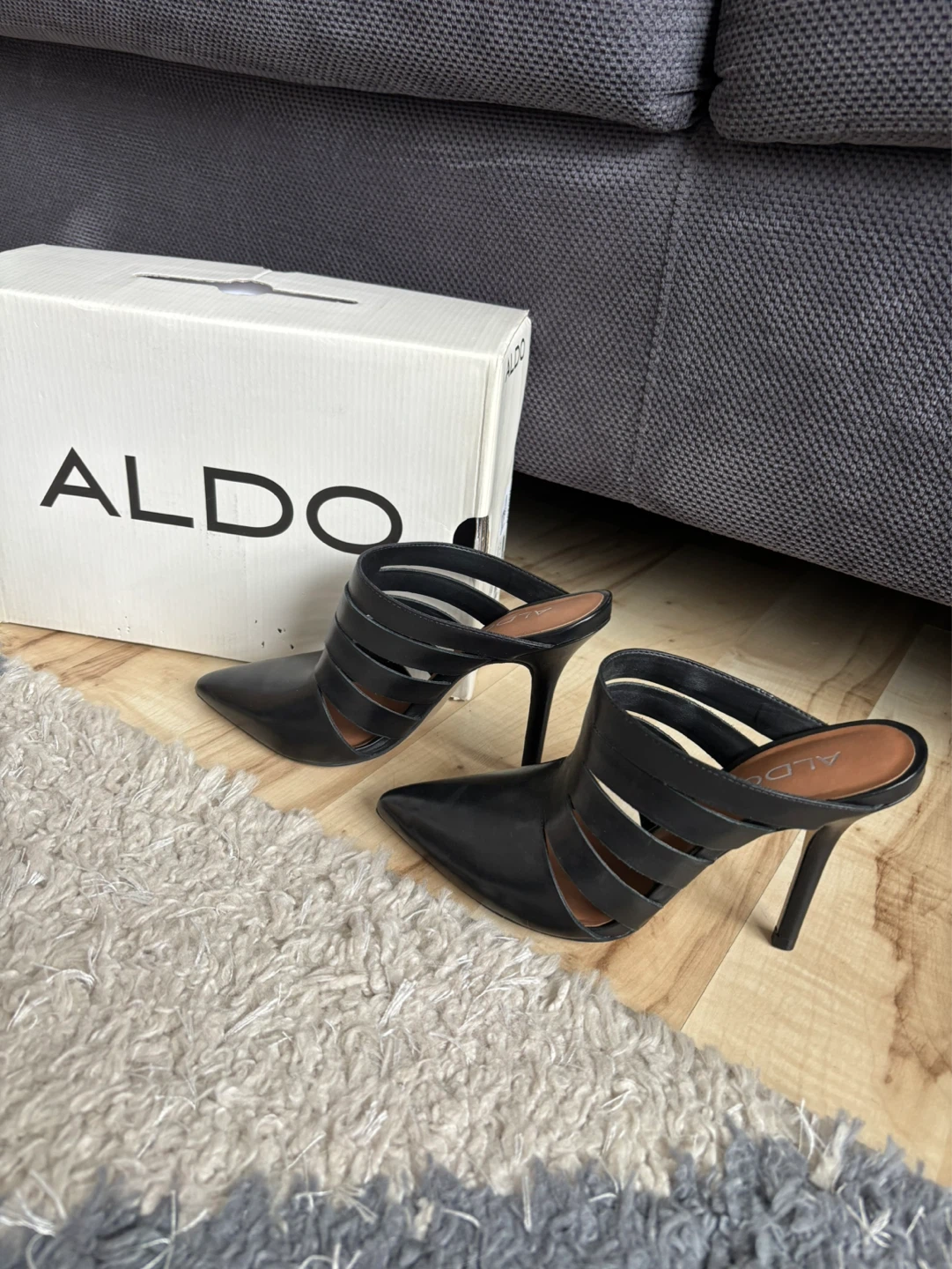 ALDO Black Mules Heels